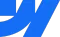 Blue stylized letter M with a modern design on a transparent background.