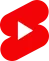 Red YouTube Shorts logo shaped like a stylized letter S with a white play button in the center.
