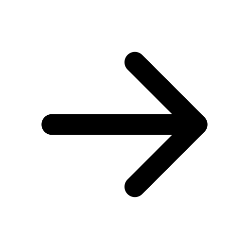 Black rightward arrow icon with a triangular point.