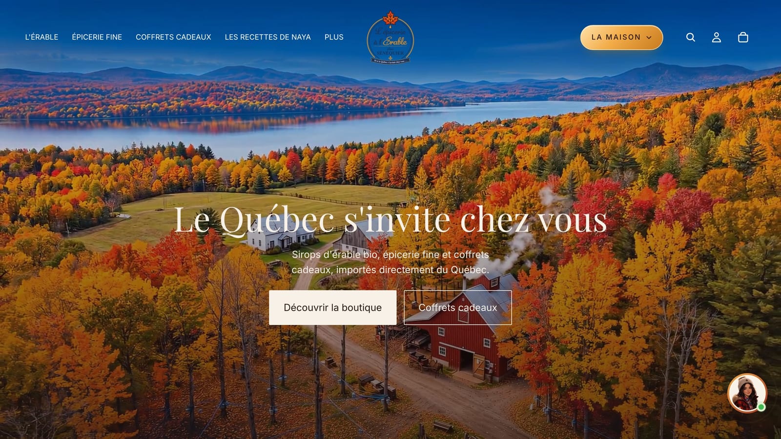 L'épicerie à l'érable chez Sénéquier website homepage