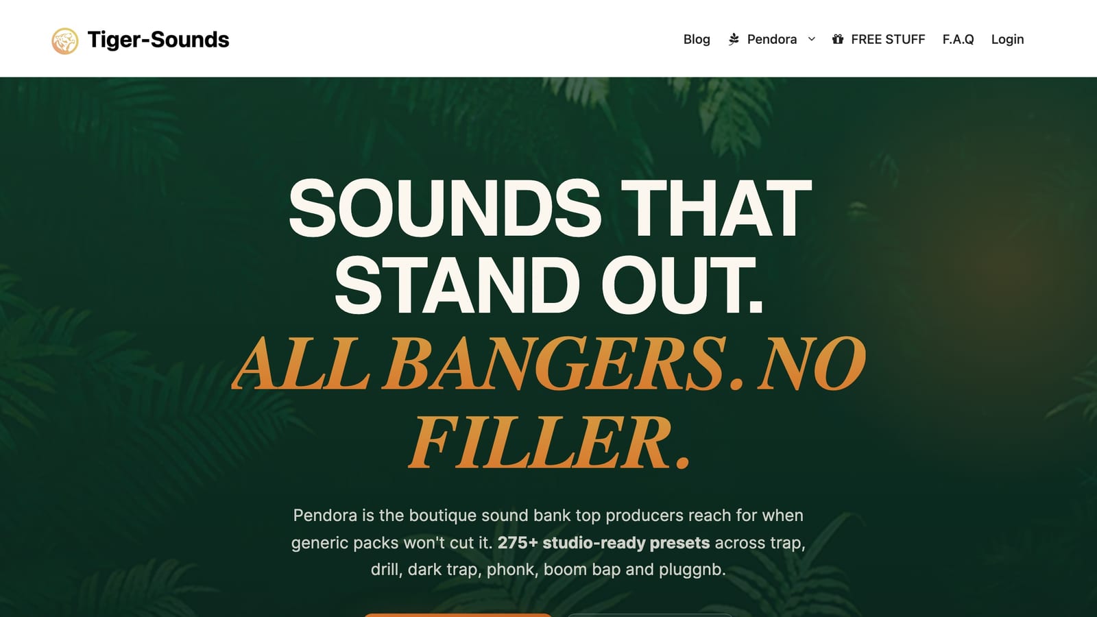 Tiger-Sounds website homepage