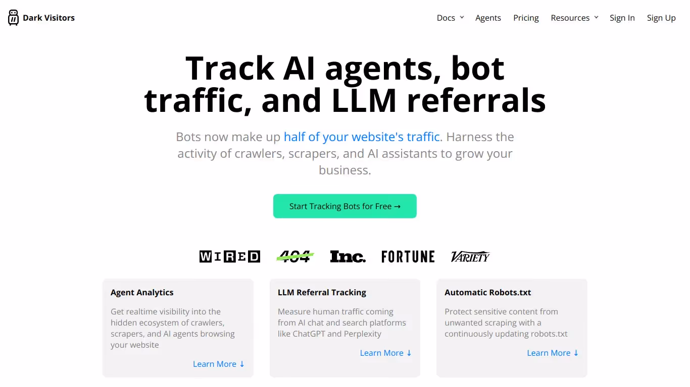 Known Agents software website
