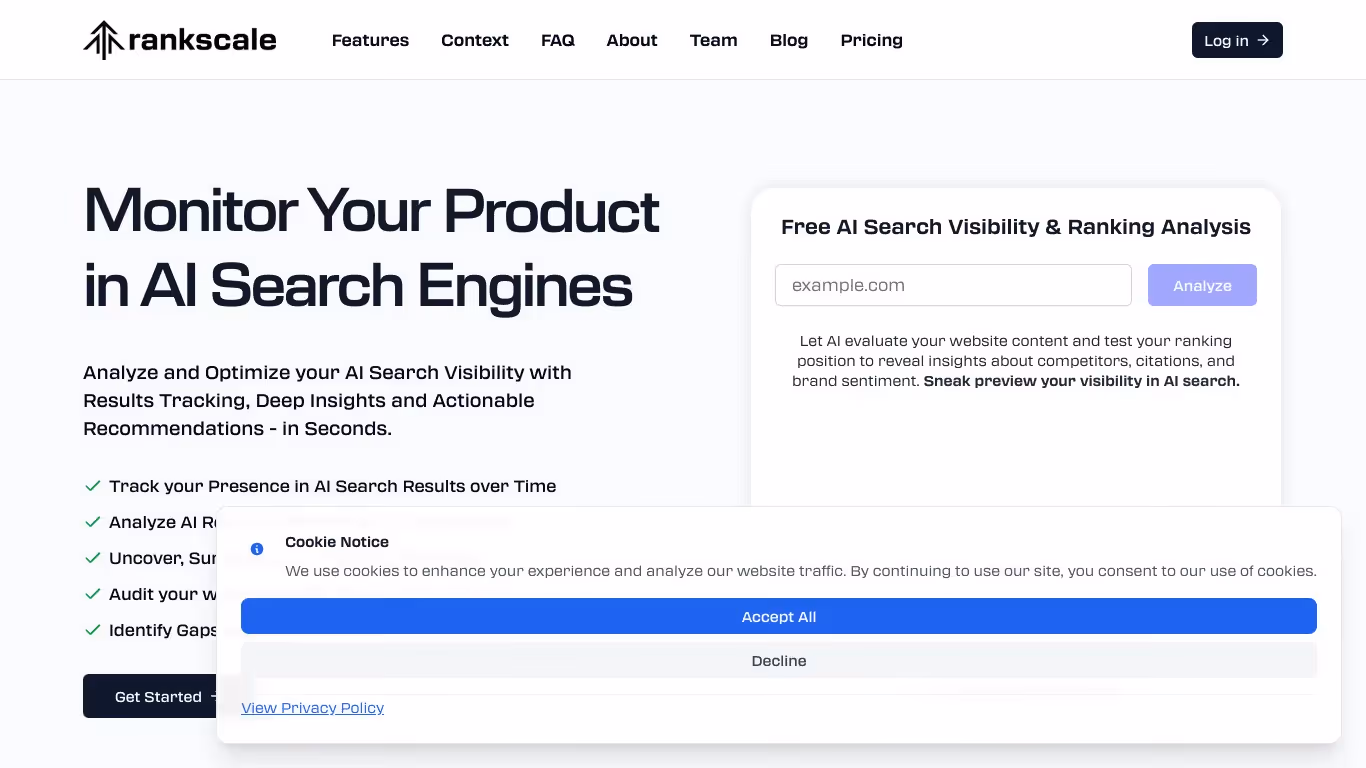 Rankscale software website