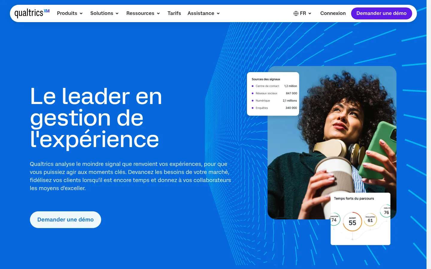 Homepage of the Qualtrics software