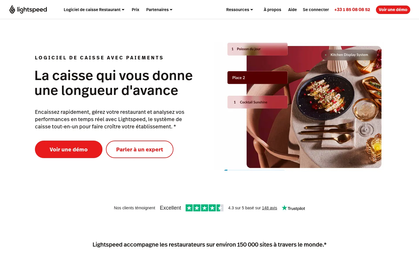 Homepage del software Lightspeed