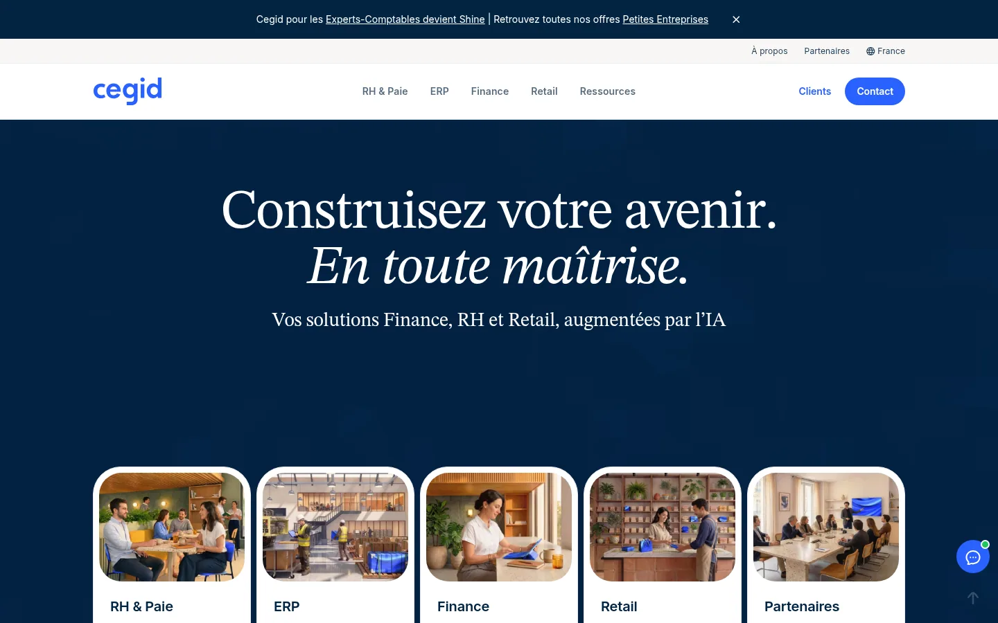 Cegid software home page