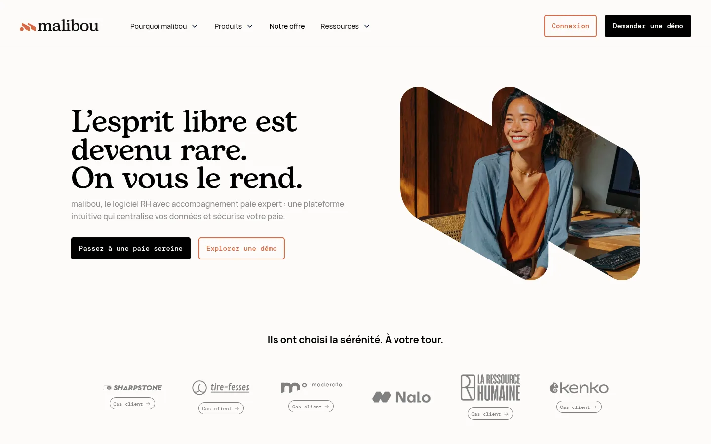 Home page del software malibou