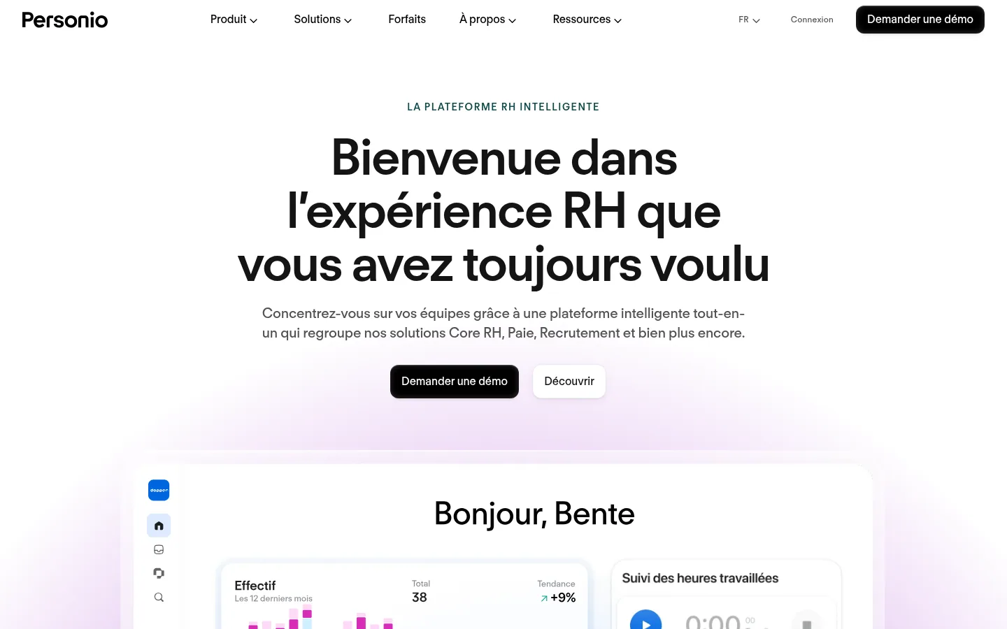 Personio software home page