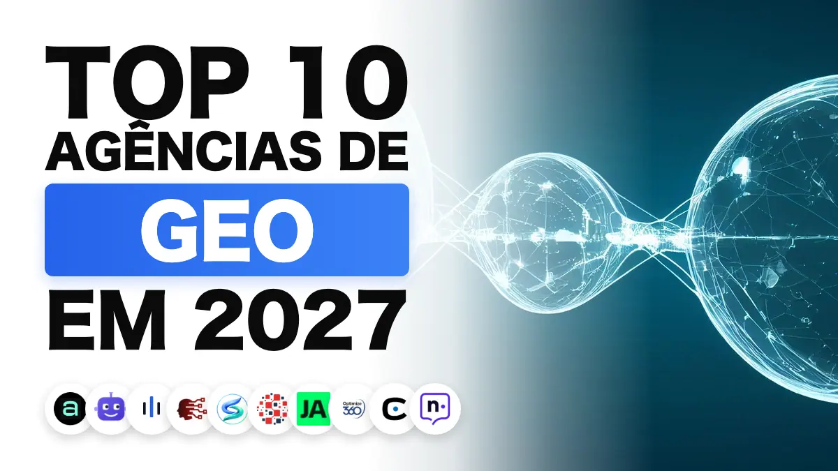 Esferas digitais luminosas ligadas por traços de luz, que ilustra o ranking das melhores agências de GEO na França