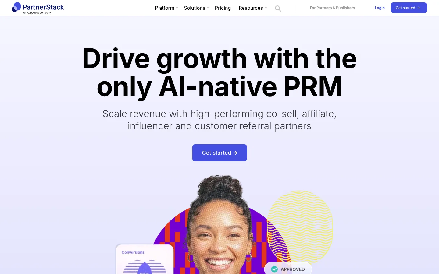 Homepage of the PartnerStack software