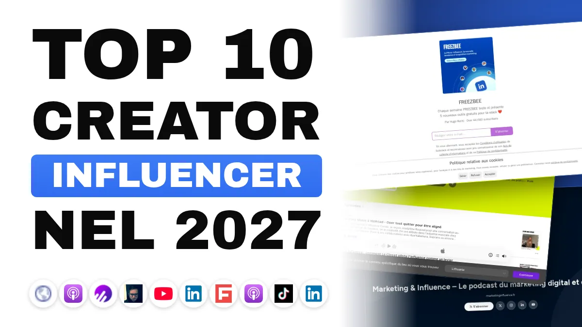 I 10 migliori content creator di influencer marketing in Francia