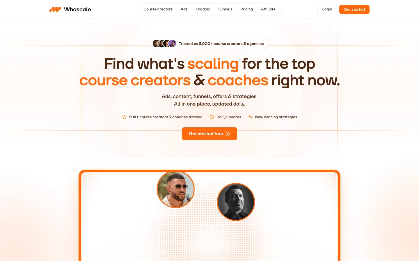 Homepage of the Whoscale software