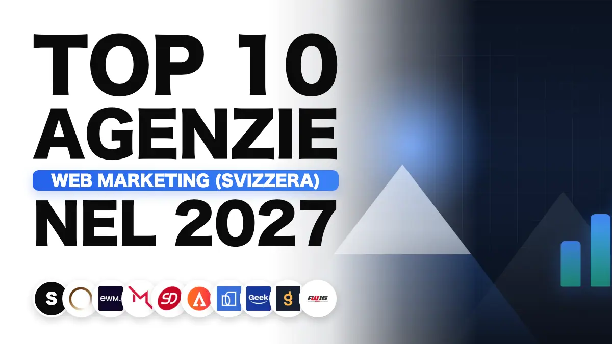 Panorama alpino con un grafico di performance in crescita, che illustra la classifica delle migliori agenzie di web marketing in Svizzera