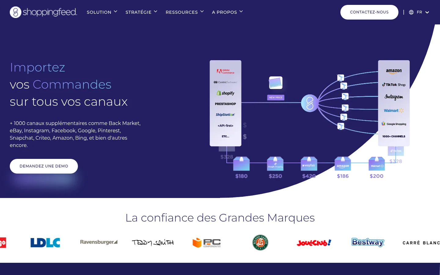 Centric Shoppingfeed software home page