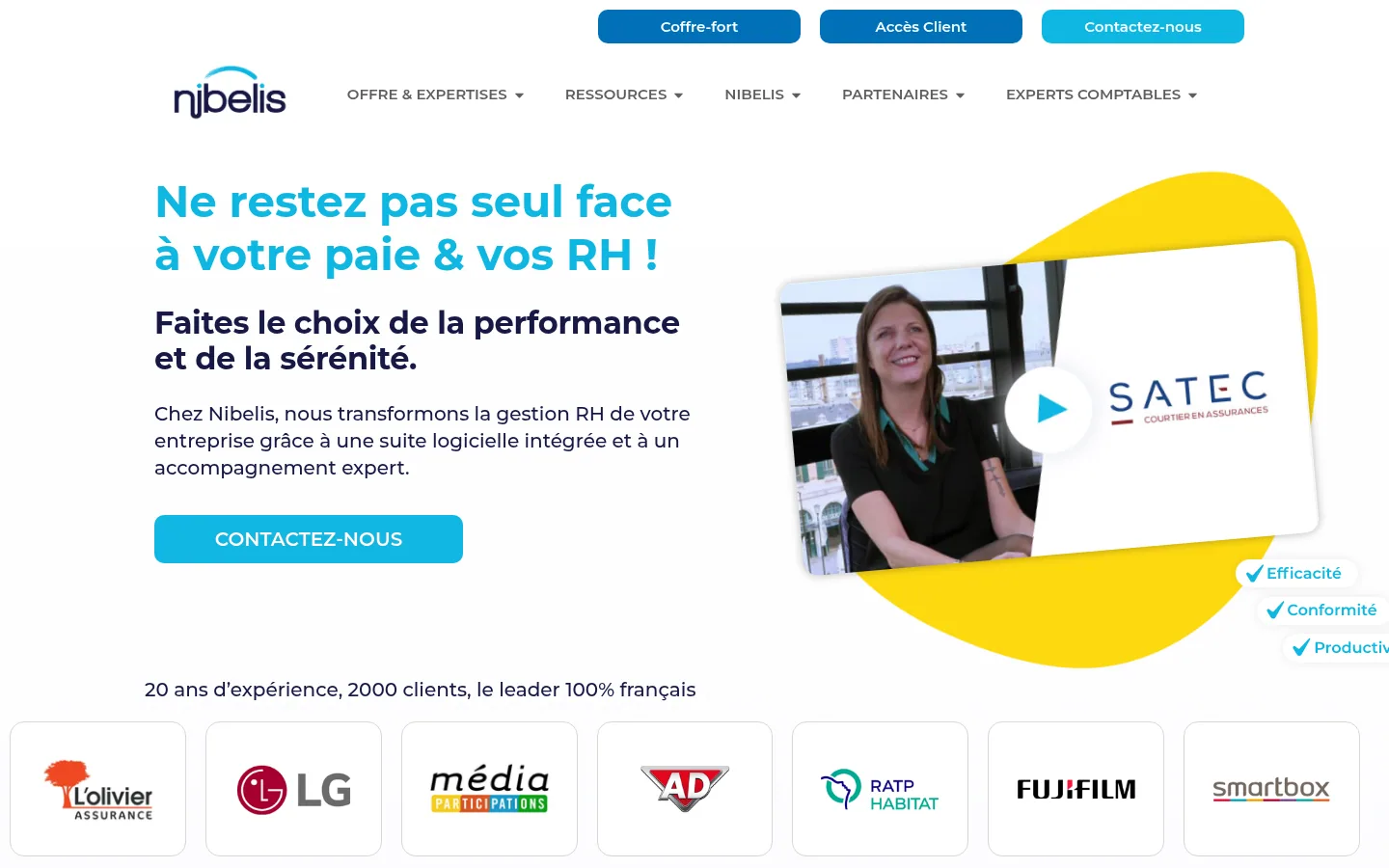 Home page del software Nibelis