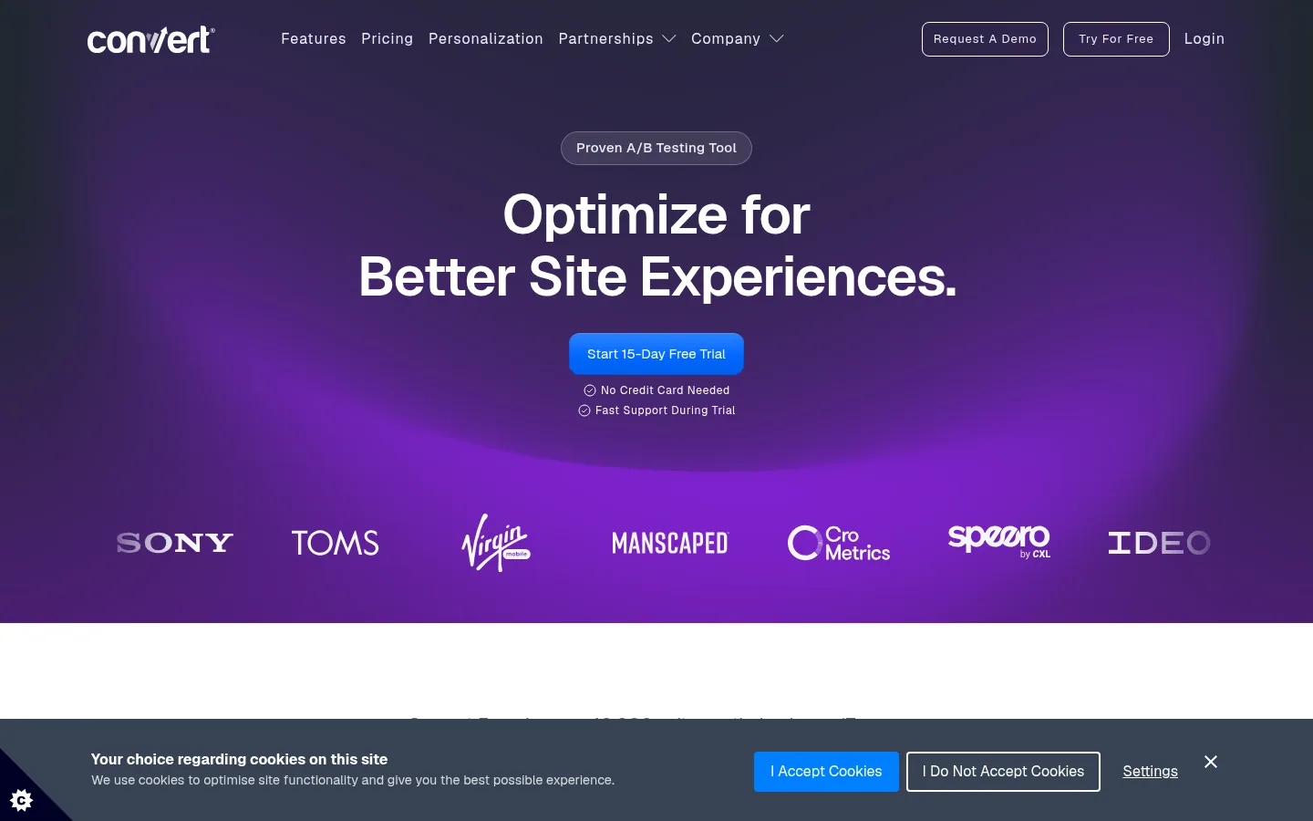 Startseite der Software Convert
