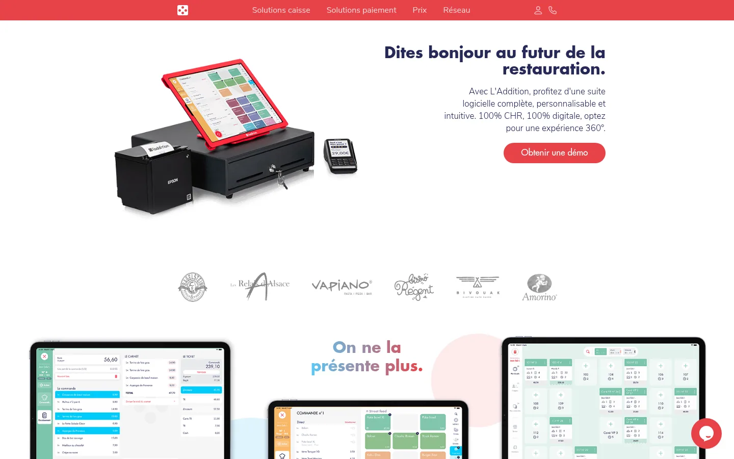 Homepage del software L'Addition