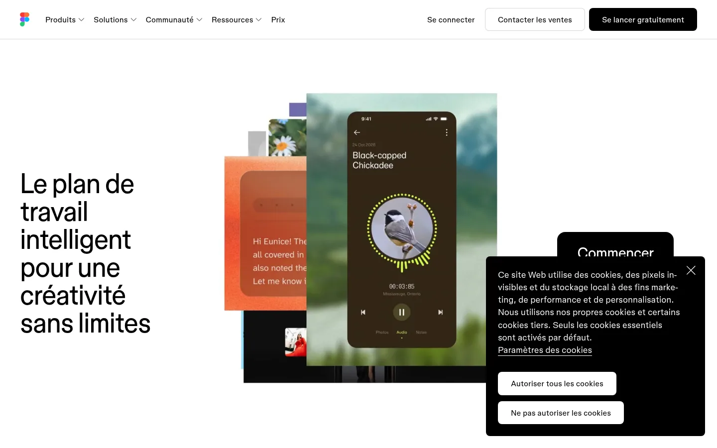 Figma software home page
