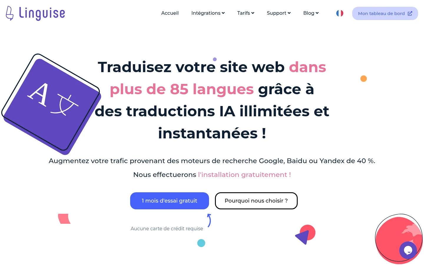 Linguise software home page