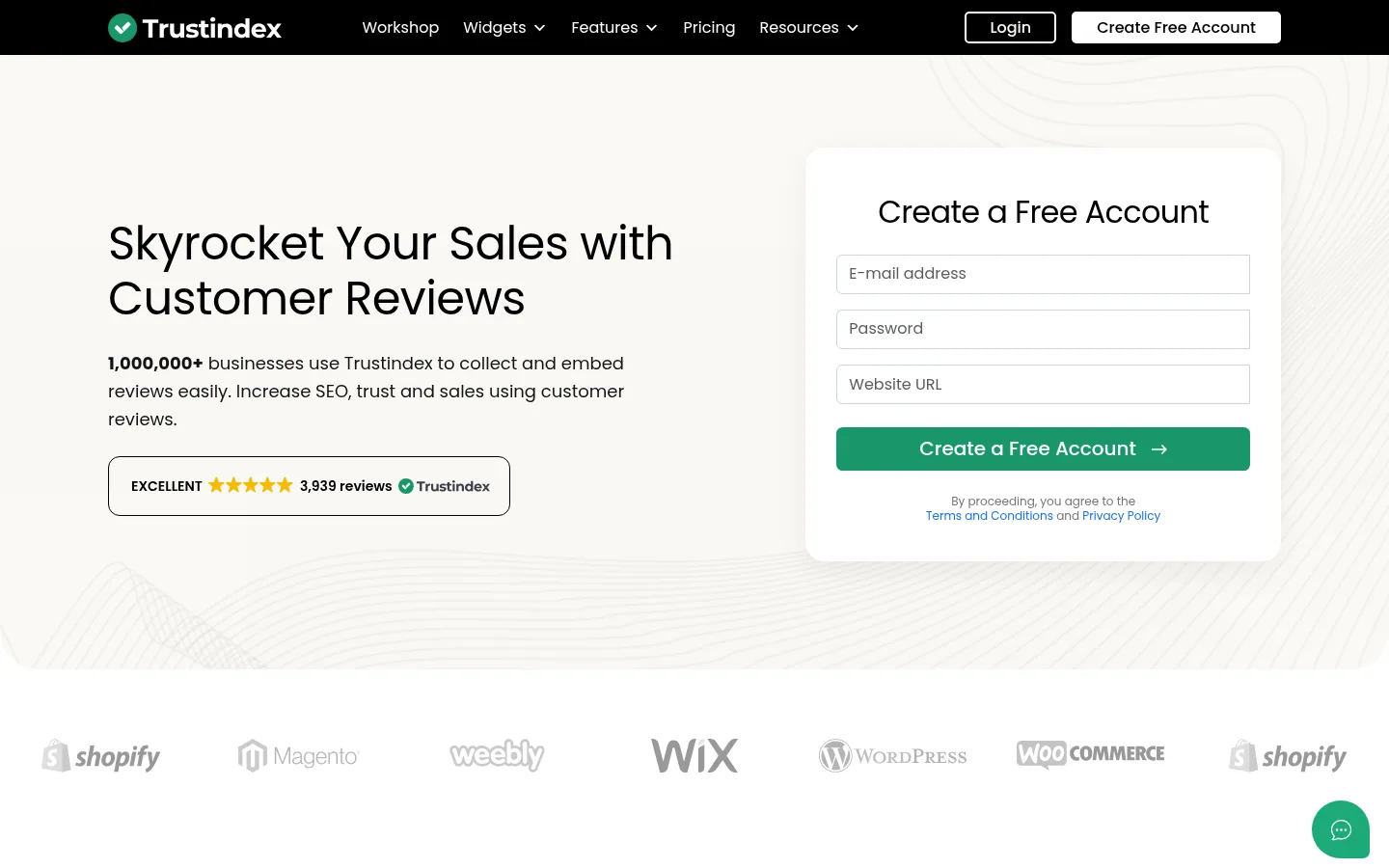 Trustindex software home page