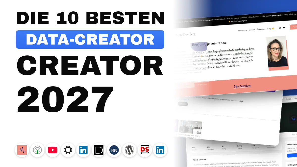Die 10 besten Web-Analytics-Content-Creator in Frankreich