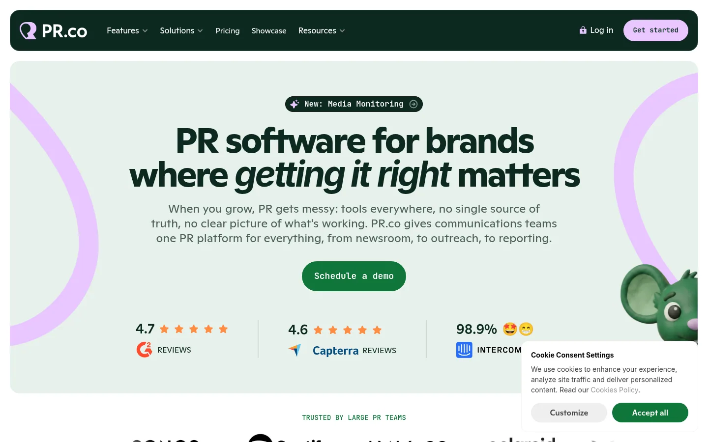 Home page del software PR.co