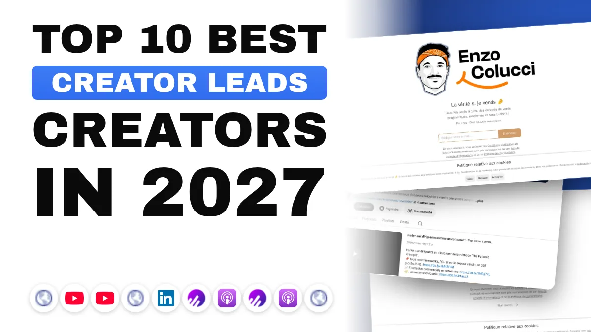 The 10 best lead generation content creators in France