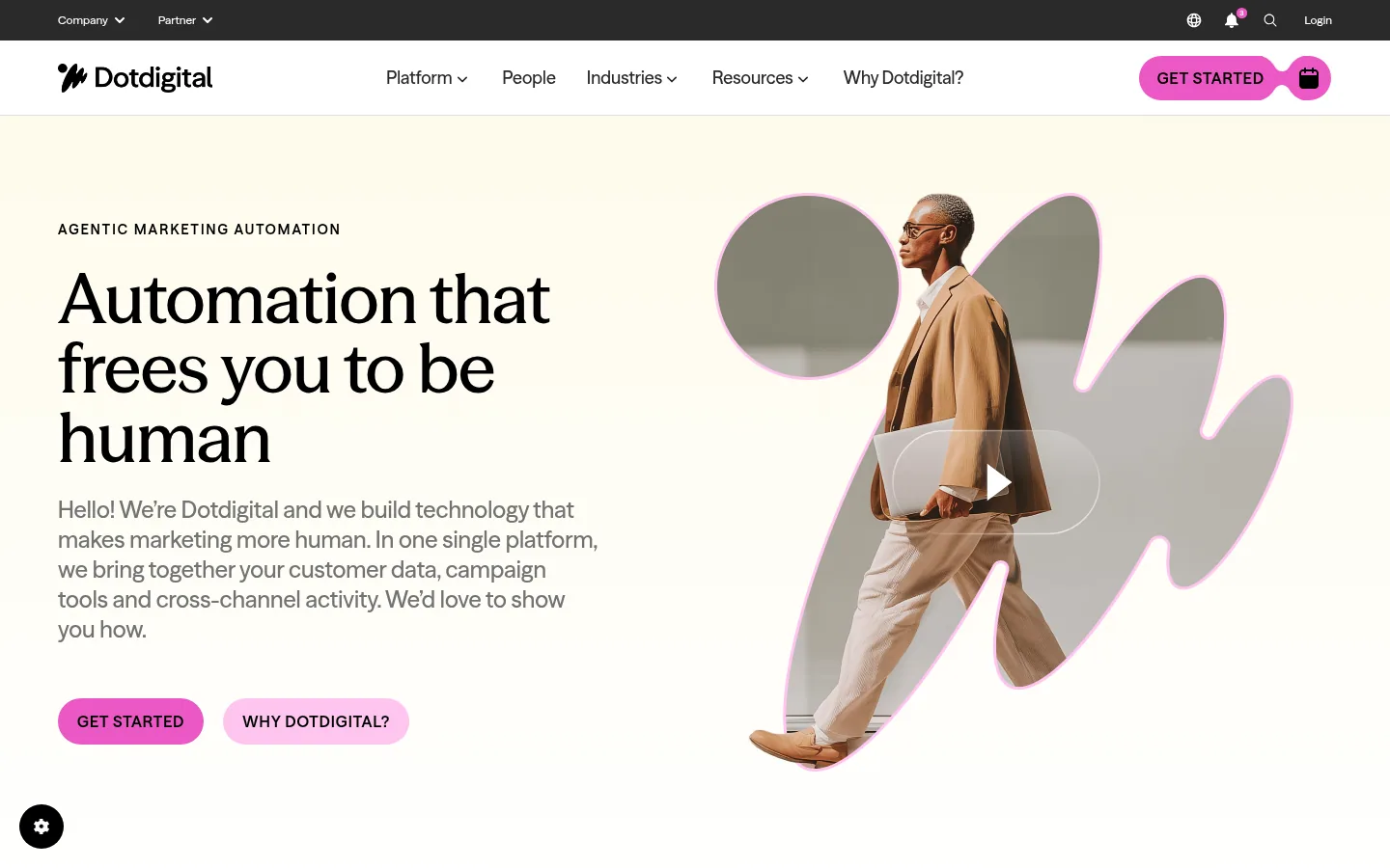 Homepage of the Dotdigital software