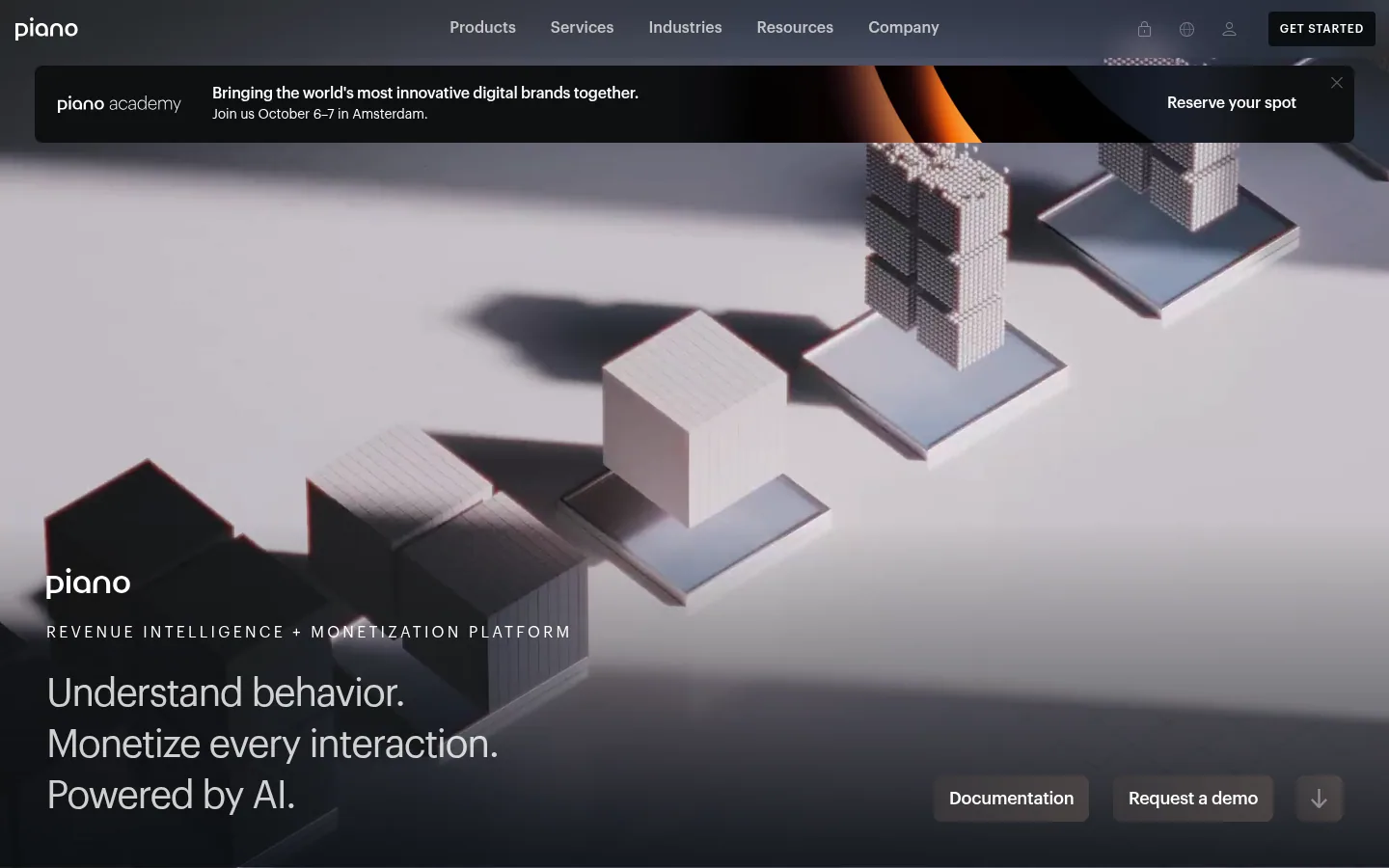 Home page del software Piano Analytics