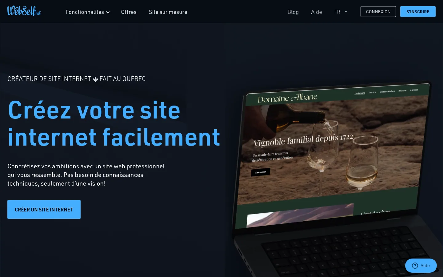 Homepage del software WebSelf