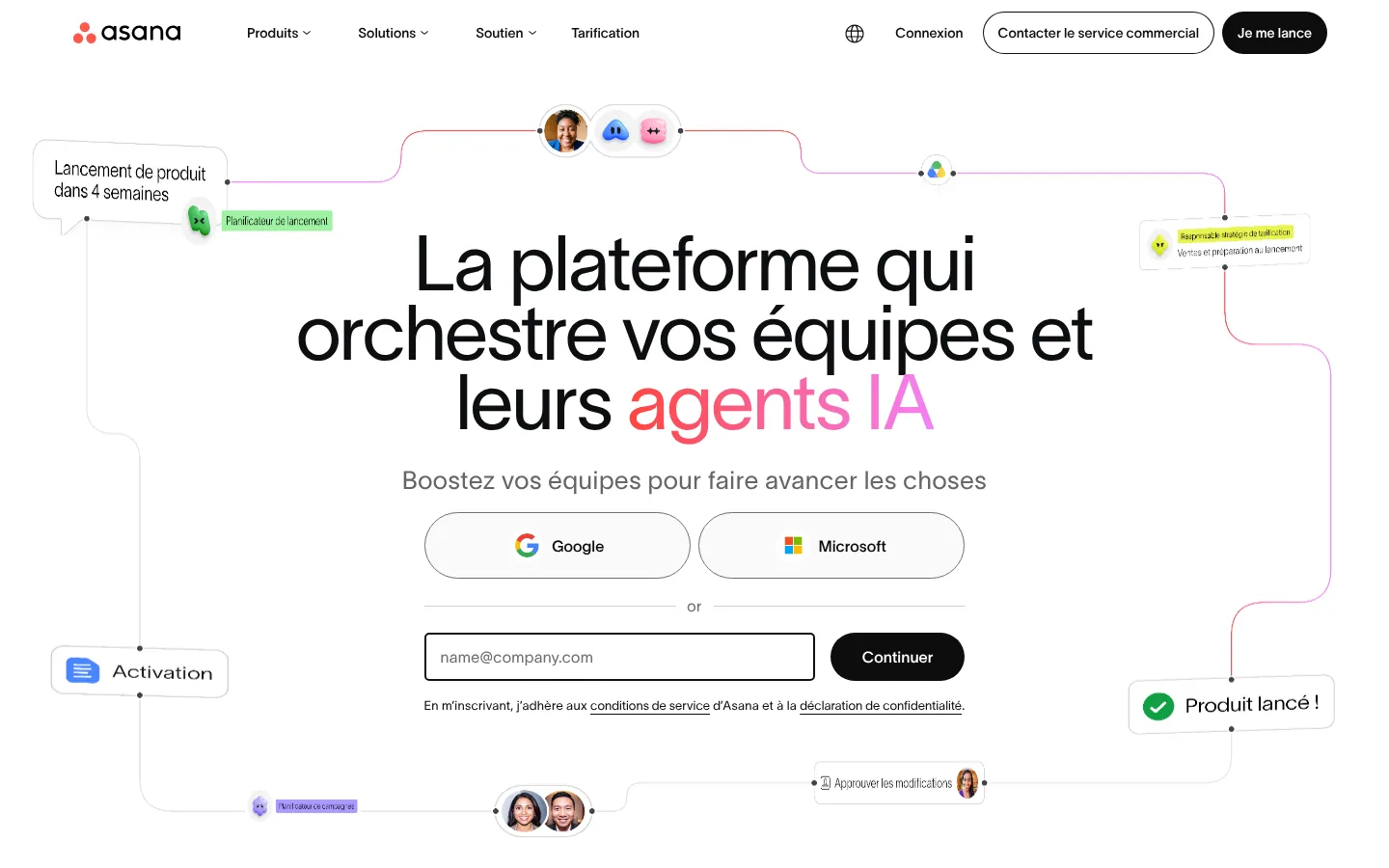 Asana software home page