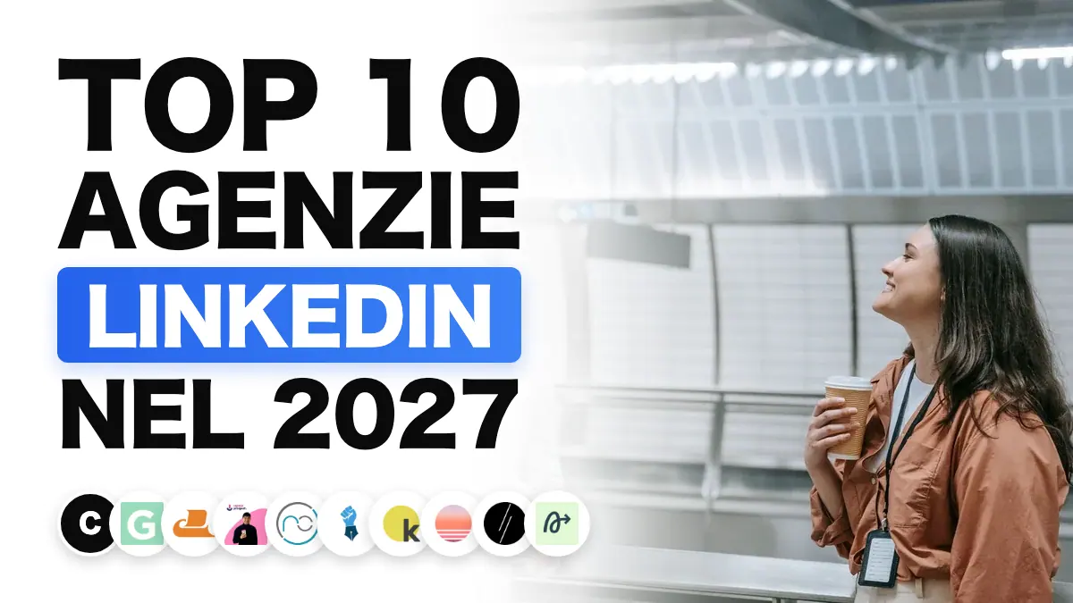 Due professionisti che conversano davanti a un caffè in ufficio, che illustra la classifica delle migliori agenzie LinkedIn in Francia