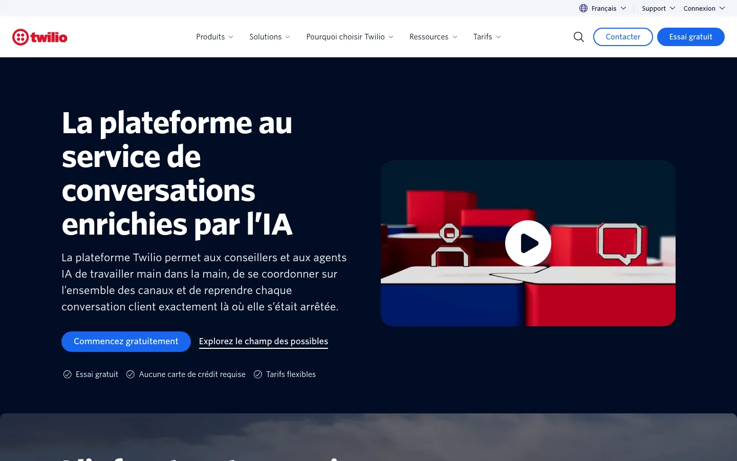 Twilio software homepage