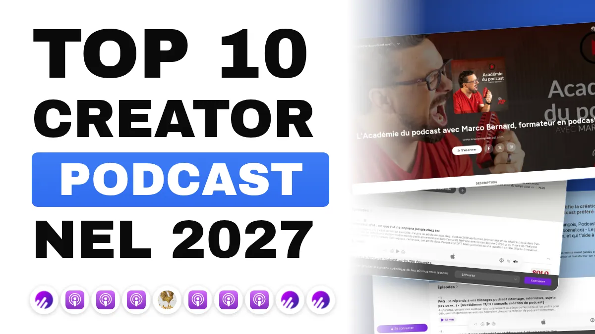 I 10 migliori creatori di contenuti sul podcasting in Francia