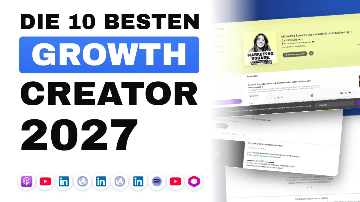 Die 10 besten Growth-Marketing-Content-Creator in Frankreich