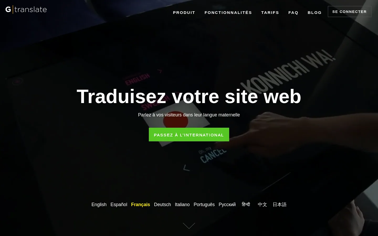 GTranslate software home page