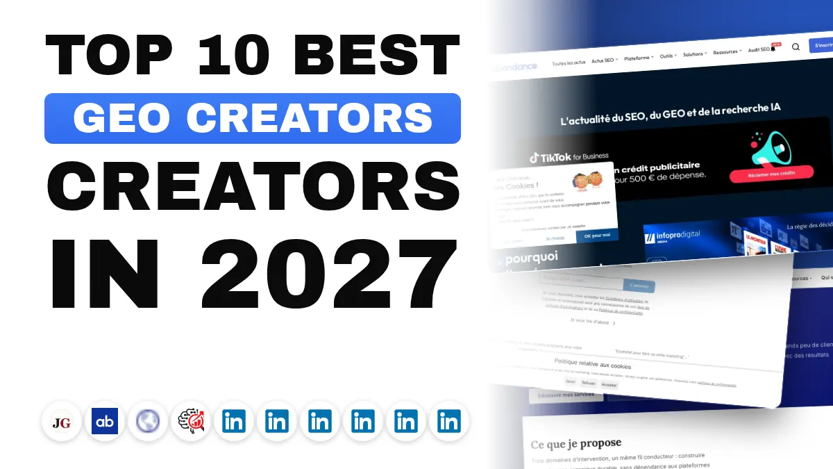 The 10 best GEO content creators in France