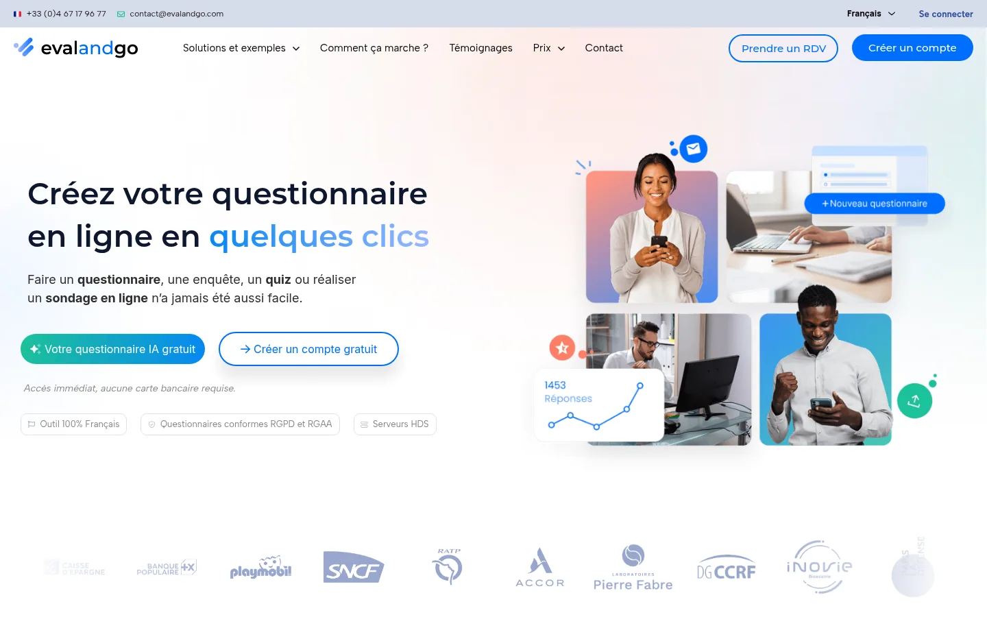 Homepage of the Eval&GO software