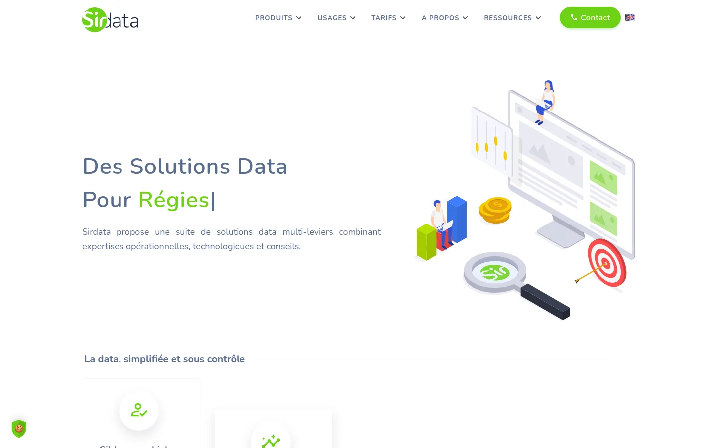 Startseite der Software Sirdata