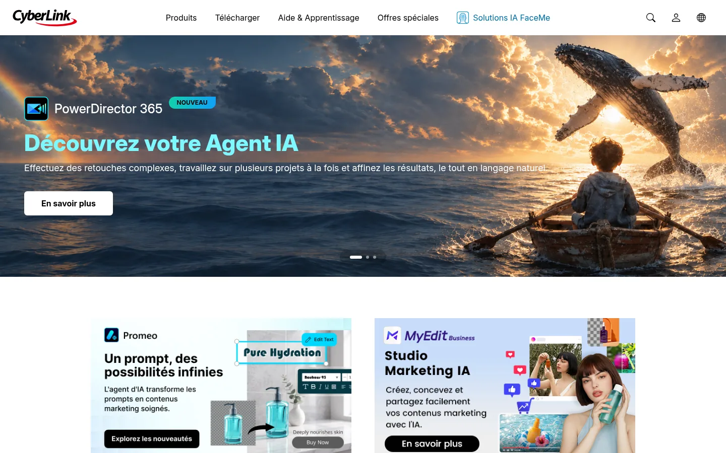 CyberLink PowerDirector software home page