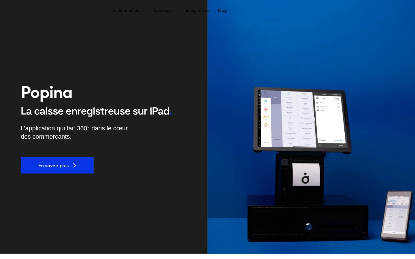 Homepage del software Popina