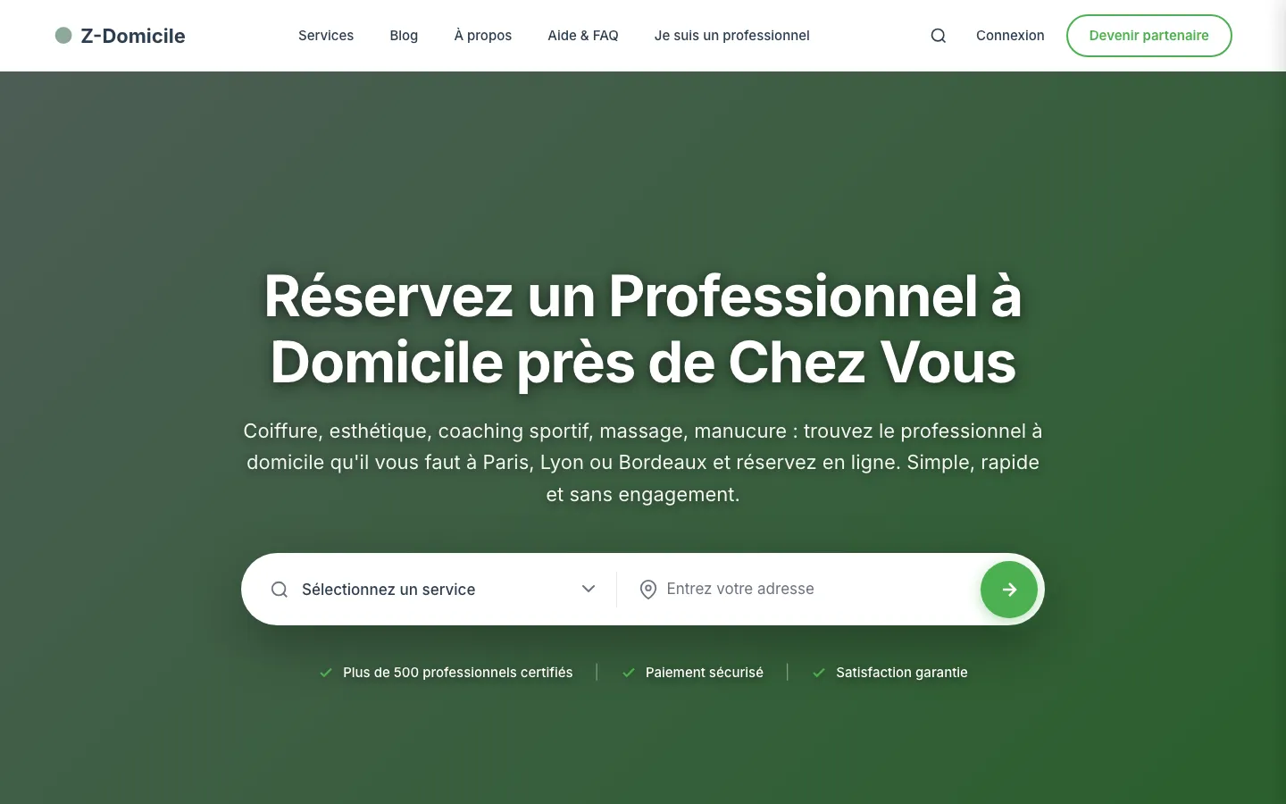 Главная страница программы Z-Domicile