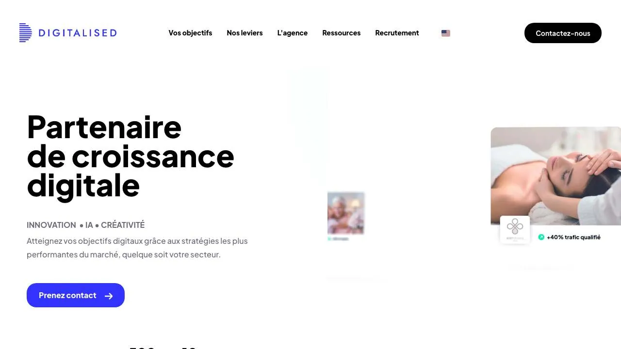 Homepage of the Digitalised digital growth agency website