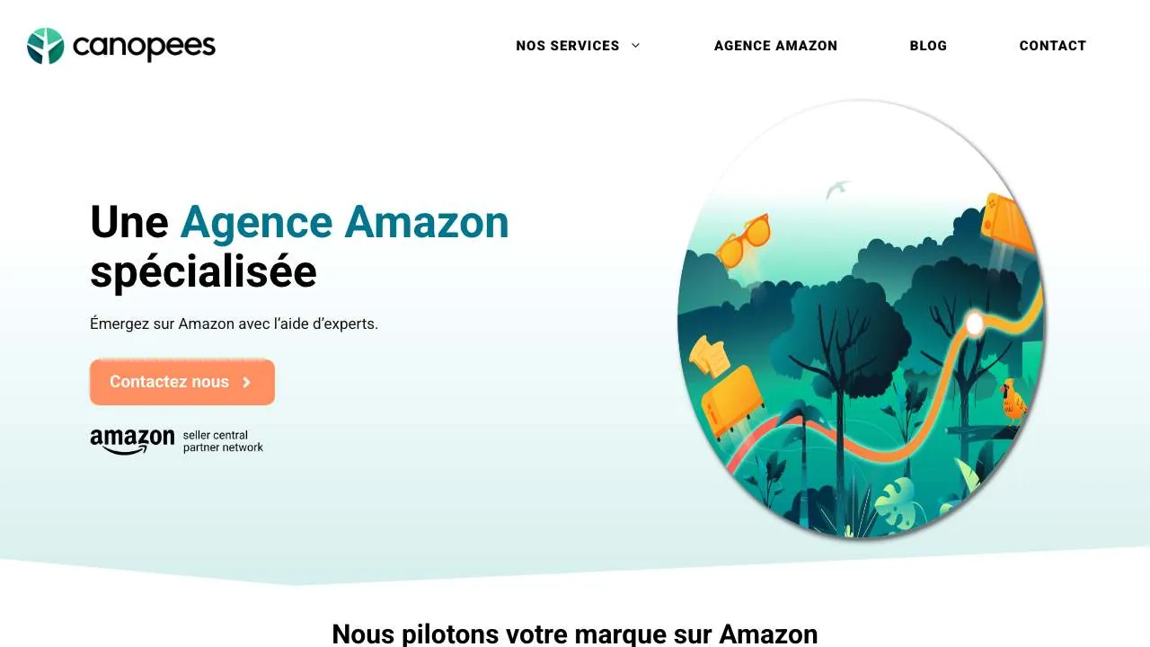 Amazonエージェンシー Canopees のウェブサイトのトップページ