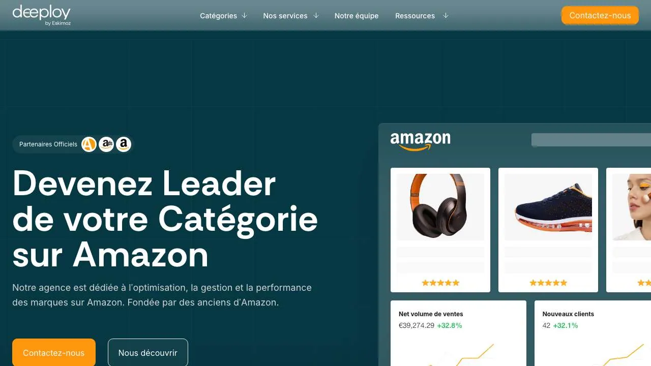 Amazonエージェンシー Deeploy のウェブサイトのトップページ