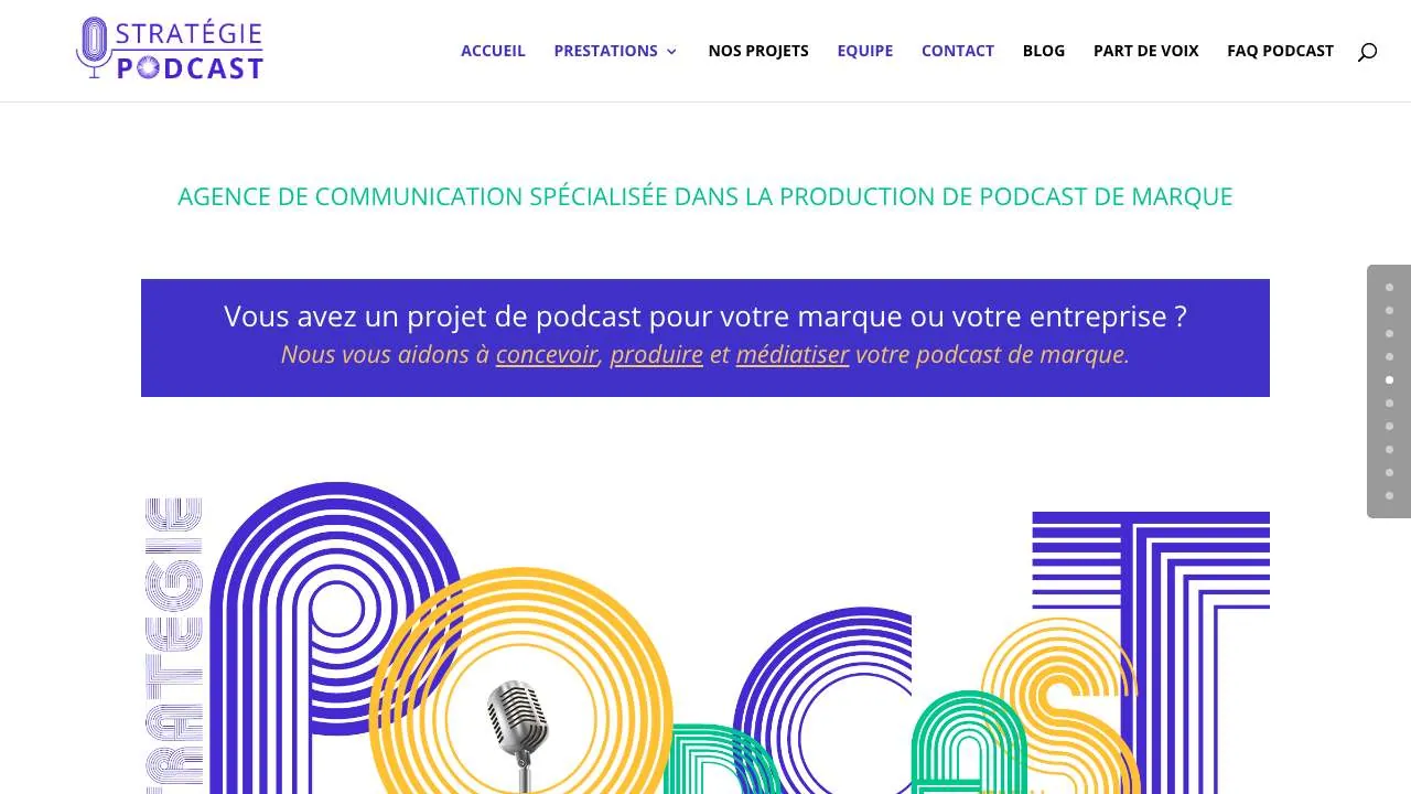 Homepage of the Agence Strategie Podcast website