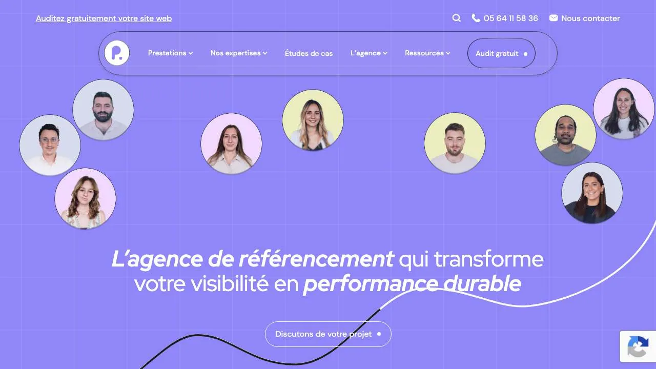 SEOエージェンシーPremiere.Pageのウェブサイトのトップページ