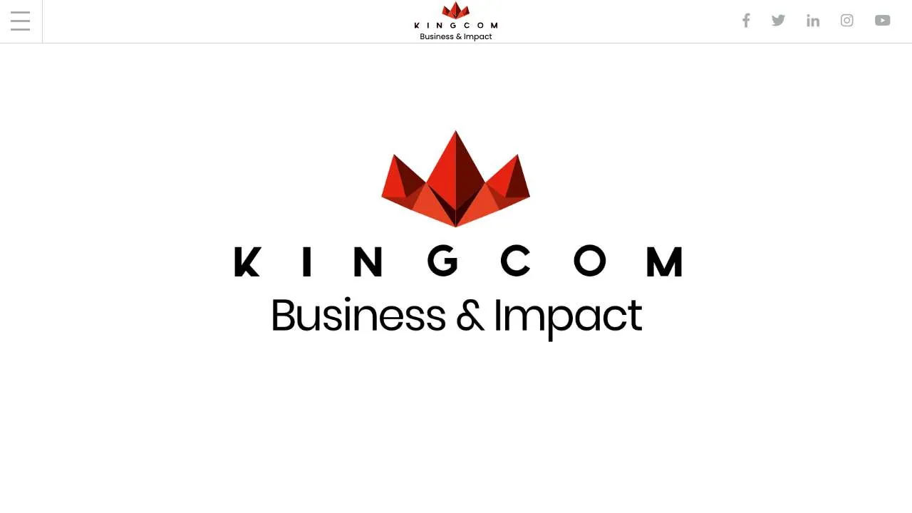 コミュニケーションエージェンシーKINGCOMのウェブサイトのトップページ
