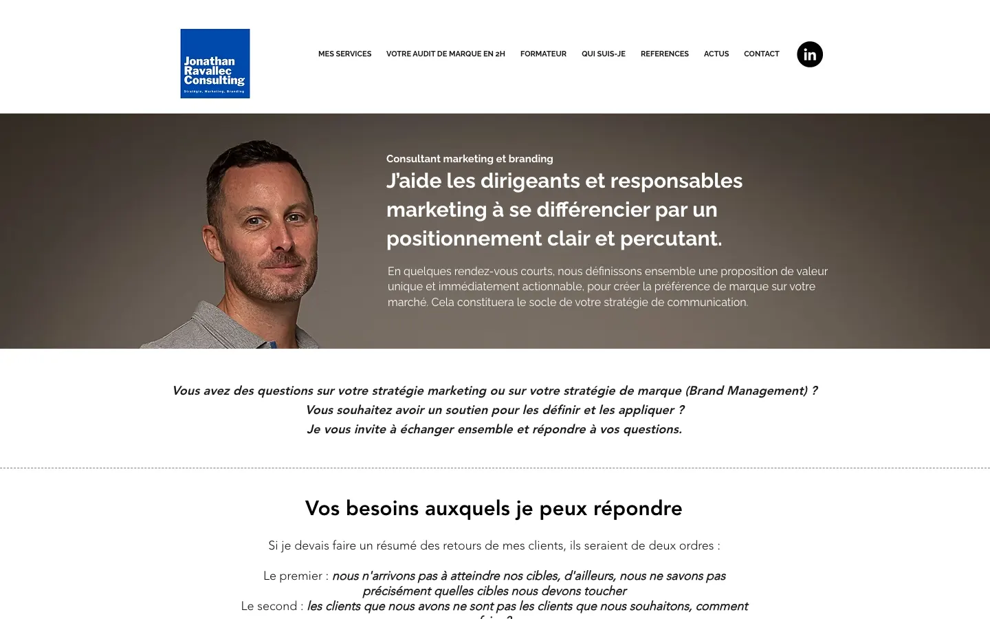 ニースのブランド戦略コンサルタントJonathan Ravallecのサイトのトップページ