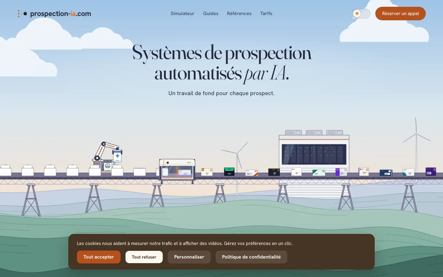 イヴリーヌ県のGTMエンジニアMartin GirardのサイトProspection IAのトップページ